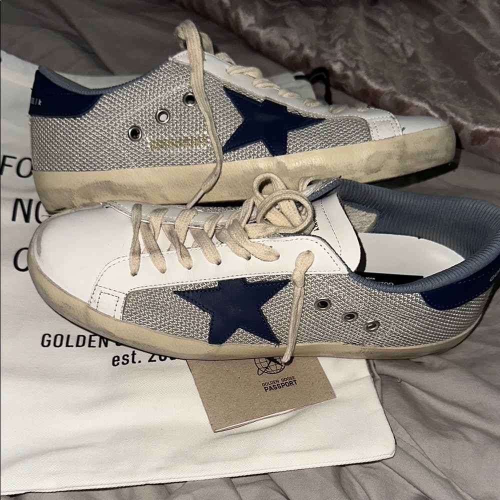 Golden Goose Sneakers with Blue Star - Picture 8 of 9
